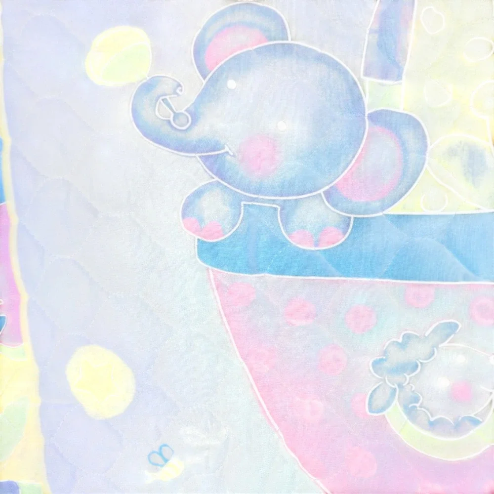 Vintage Style Baby Quilt Noahs‎ Ark Animals Pastel Nursery Blanket 34x43